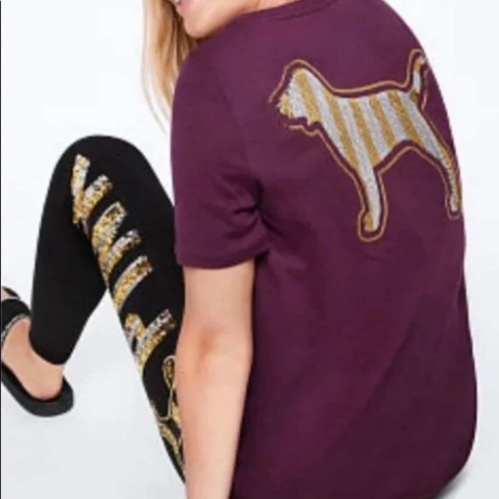 PINK VS Campus T-shirt Tee Large❤️